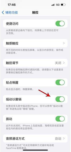 东区街道苹果手机维修分享iPhone手机如何设置摇一摇删除文字 